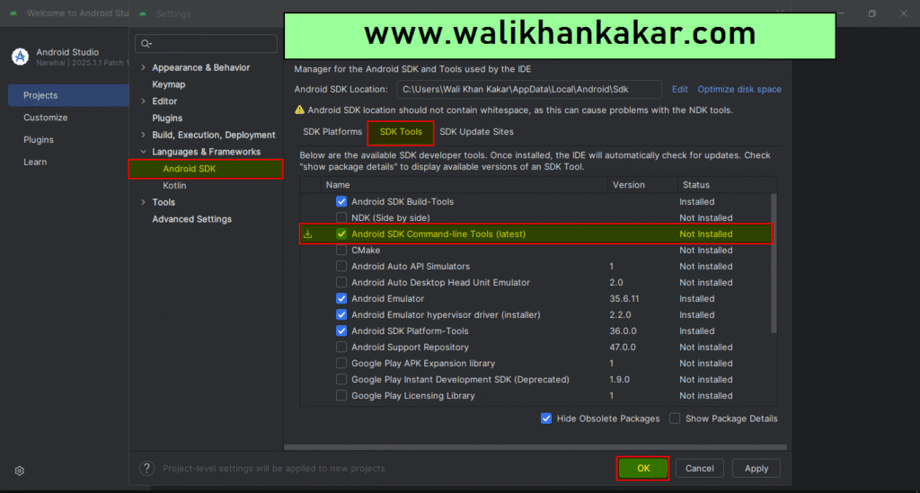 Install Flutter in Windows 12