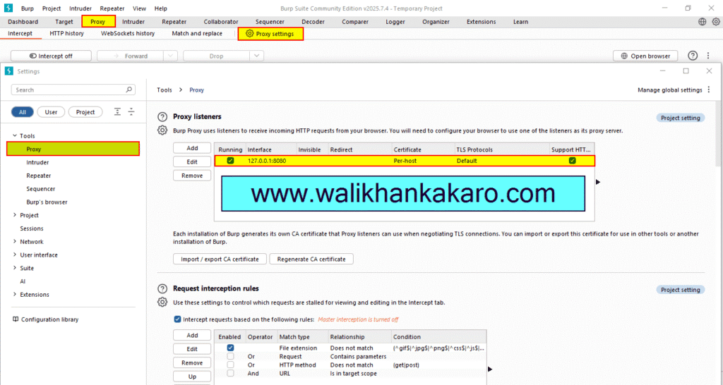 Configure Burp Suite with Firefox FoxyProxy 6 Configure Burp Suite with Firefox FoxyProxy 4