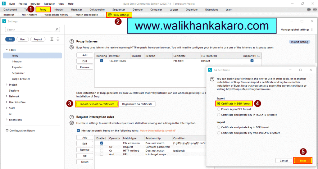 Configure Burp Suite with Firefox FoxyProxy 9 Configure Burp Suite with Firefox FoxyProxy 7