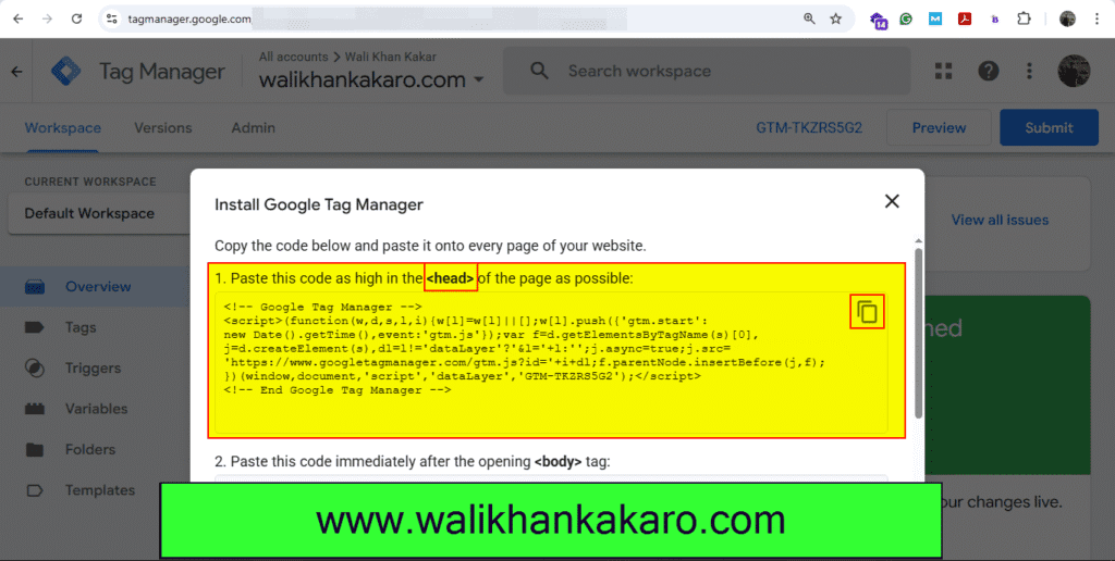Connect Google Analytics to the website 5 Connect Google Analytics to the website 3