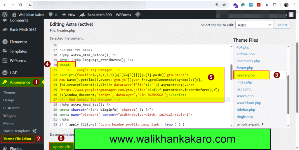 Connect Google Analytics to the website 6 Connect Google Analytics to the website 4