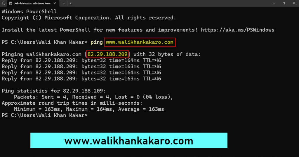 Command Prompt 6 Find the server IP address 1