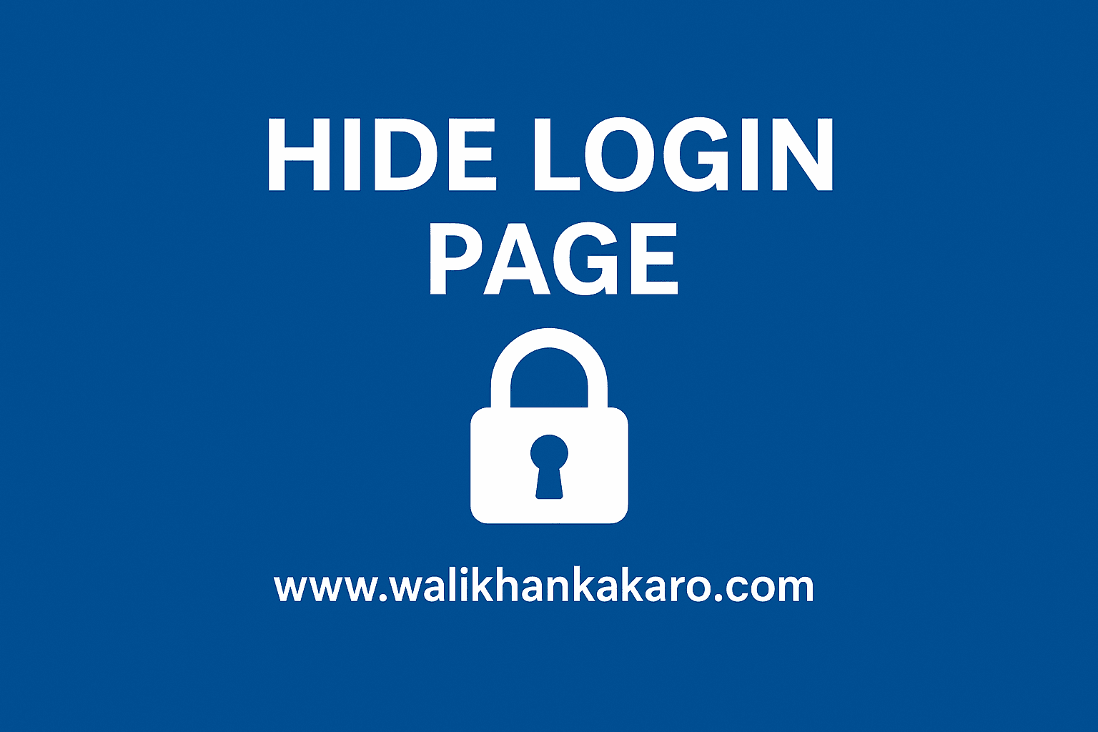 Hide login page WordPress