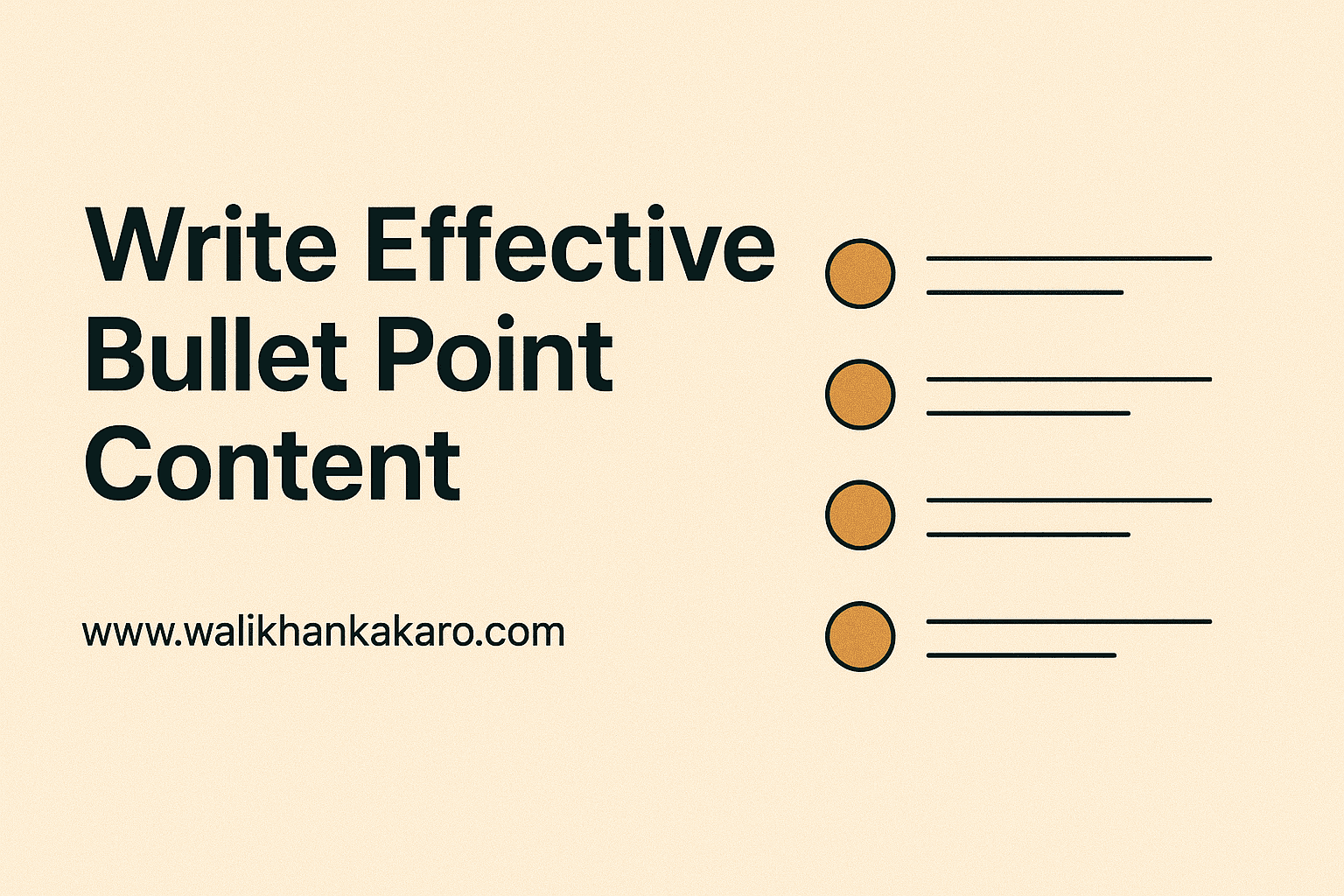 Write effective bullet point content