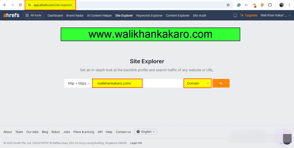 Search Engine Optimization SEO 70 Add your website in the ahrefs online 4