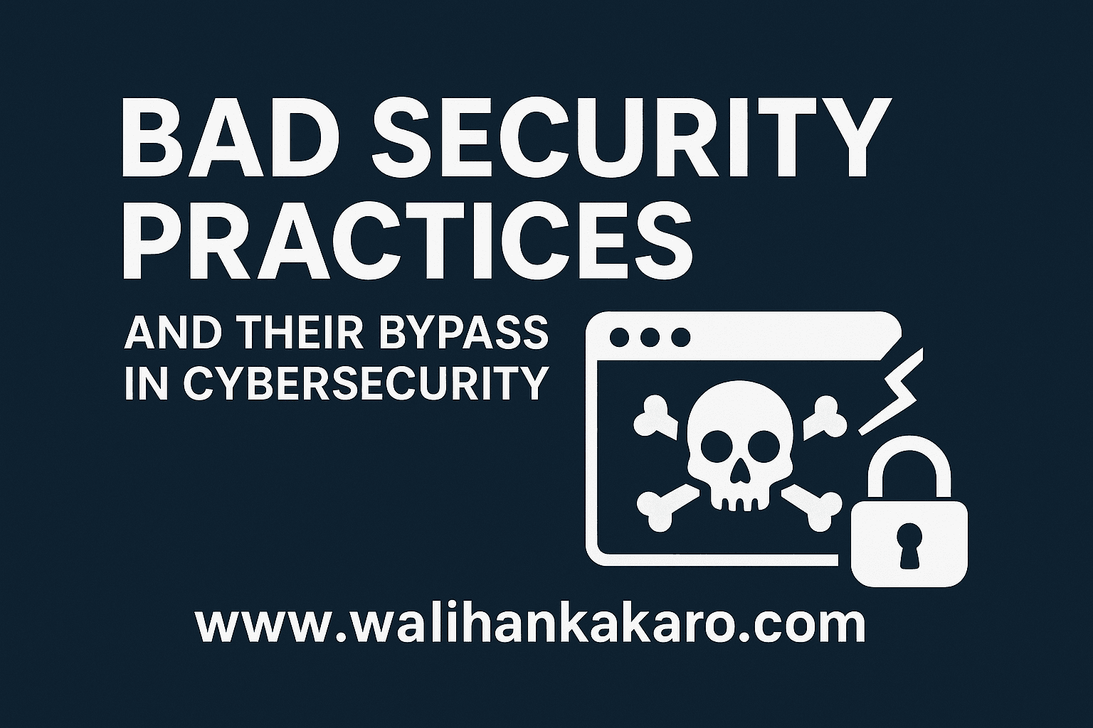Bad security practices and their bypass in cybersecurity