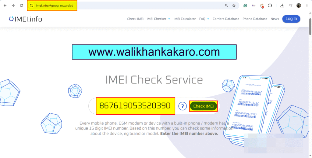 App penetration testing 39 Check your mobile IMEI details online for free 2