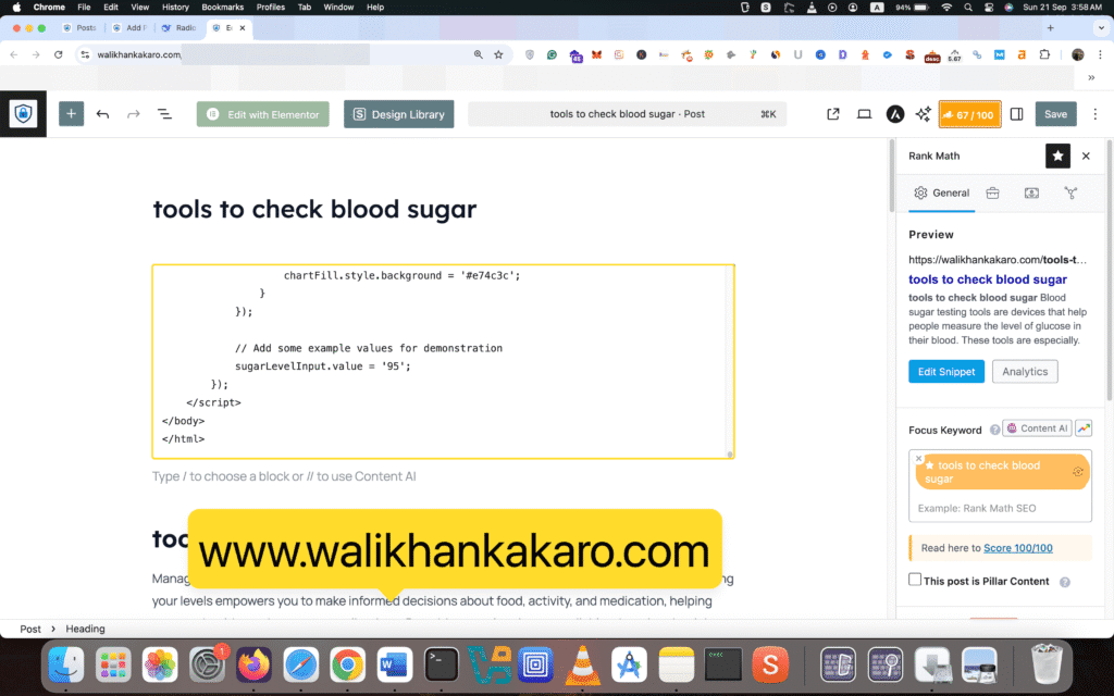 Create a Human Sugar Checker Tool 1