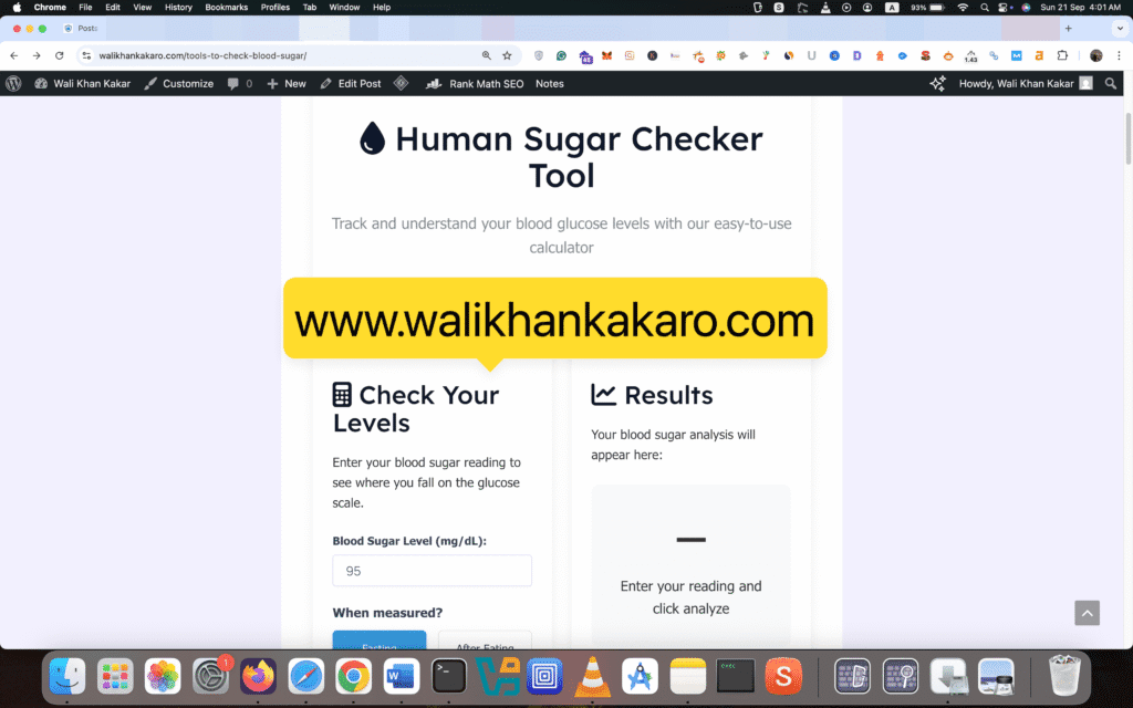 Create a Human Sugar Checker Tool 2