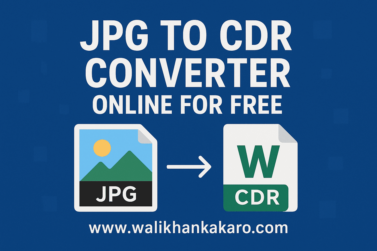 Create a JPG to CDR converter online for free