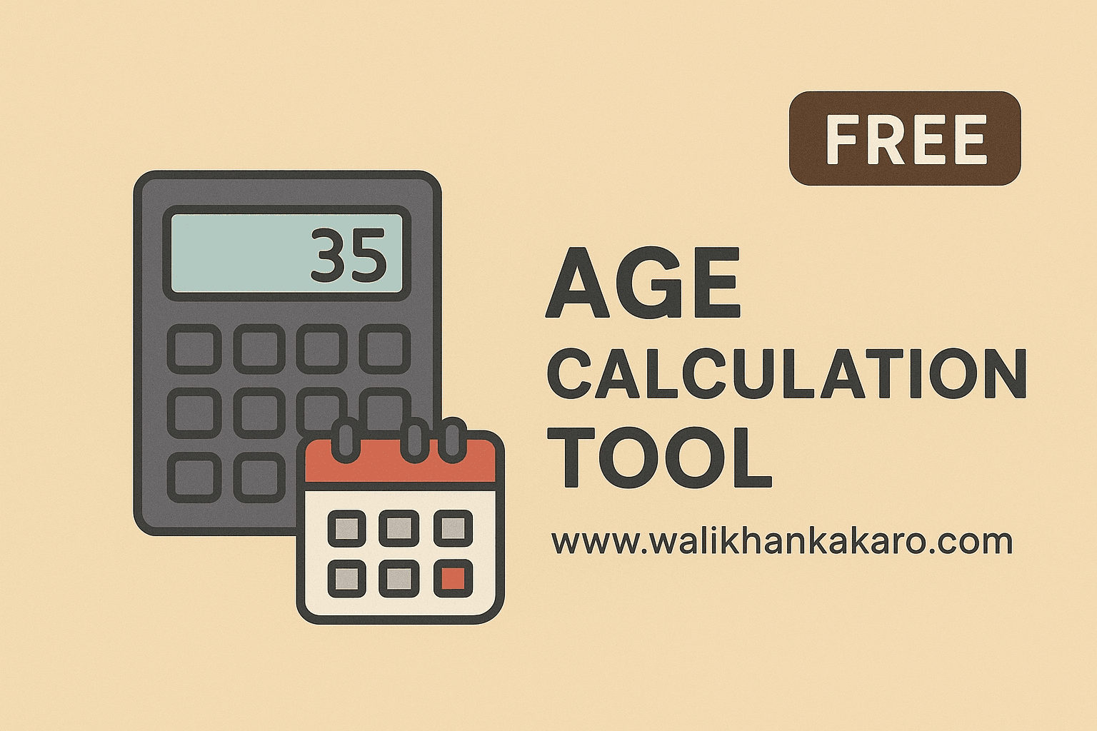 Create an age calculation tool website for free