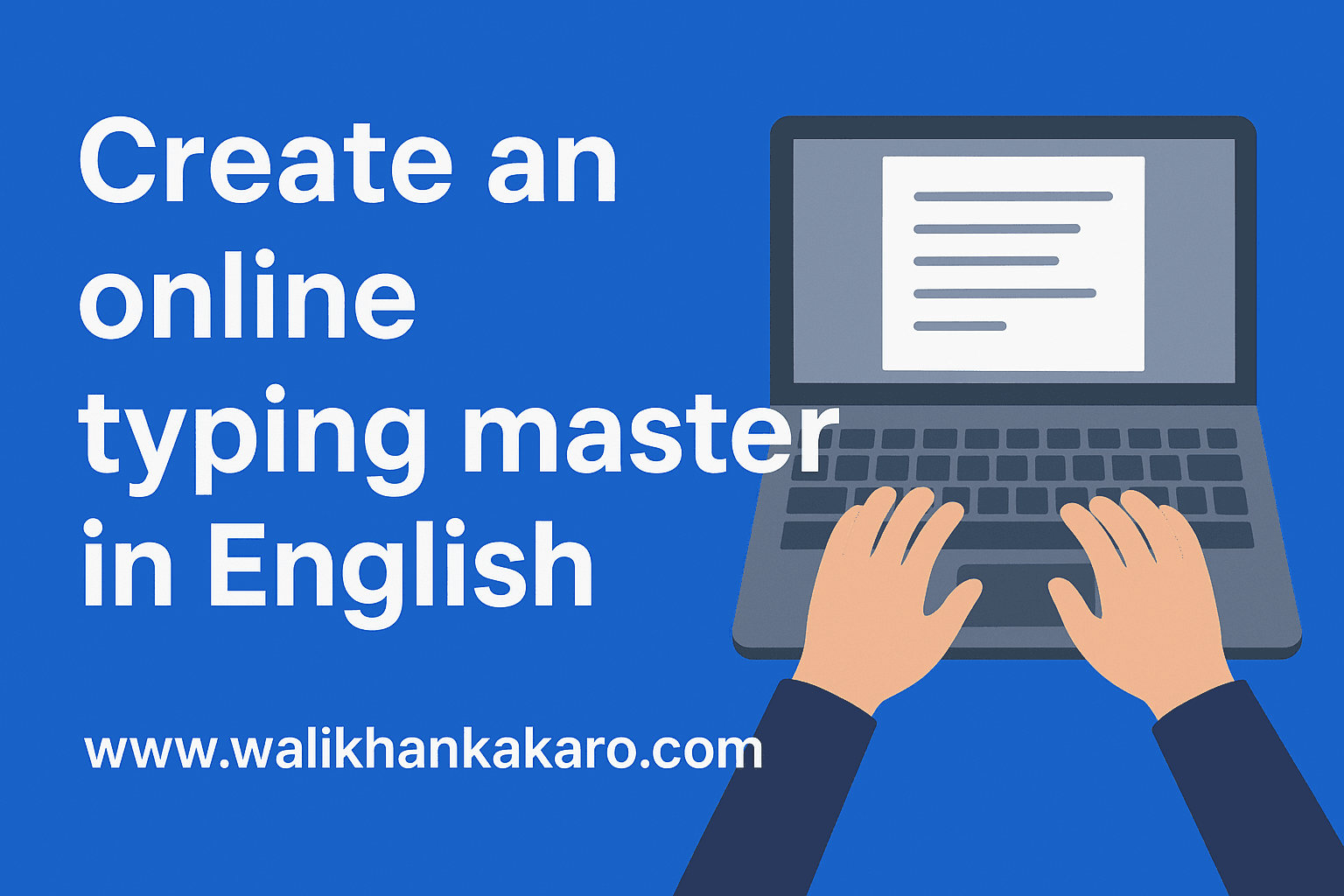 Create an online typing master in English