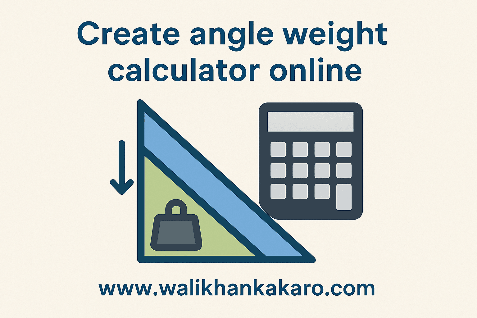 Create angle weight calculator online