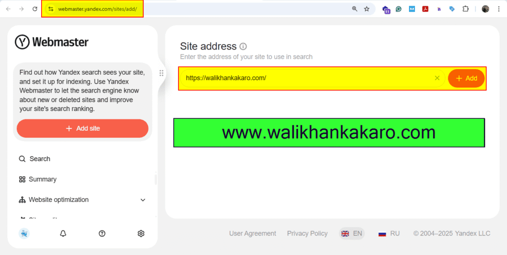 Search Engine Optimization SEO 26 Yandex webmaster 2