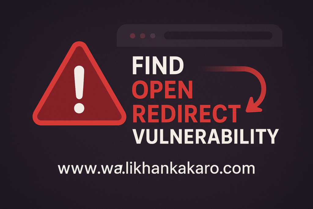 How to find open redirect vulnerability