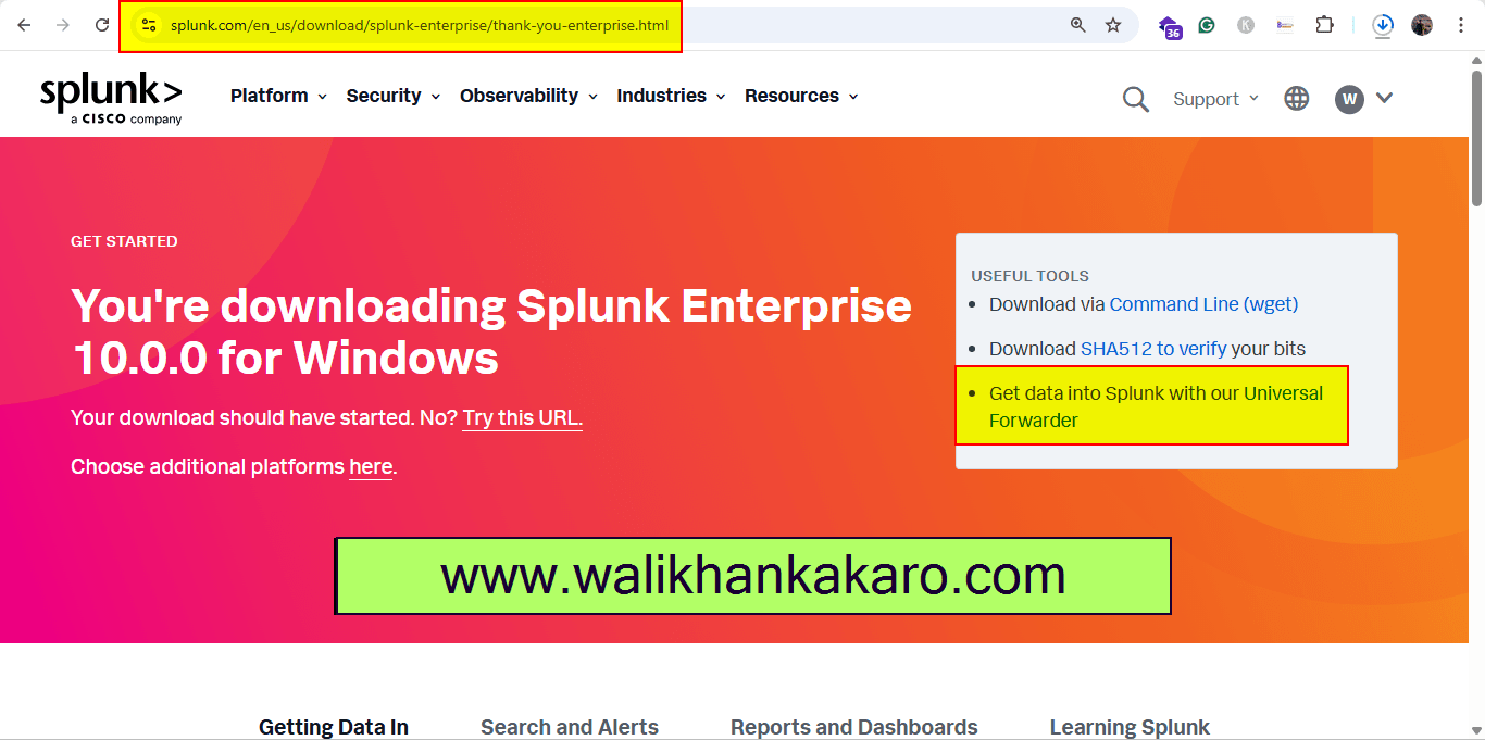 How to install Splunk on Windows