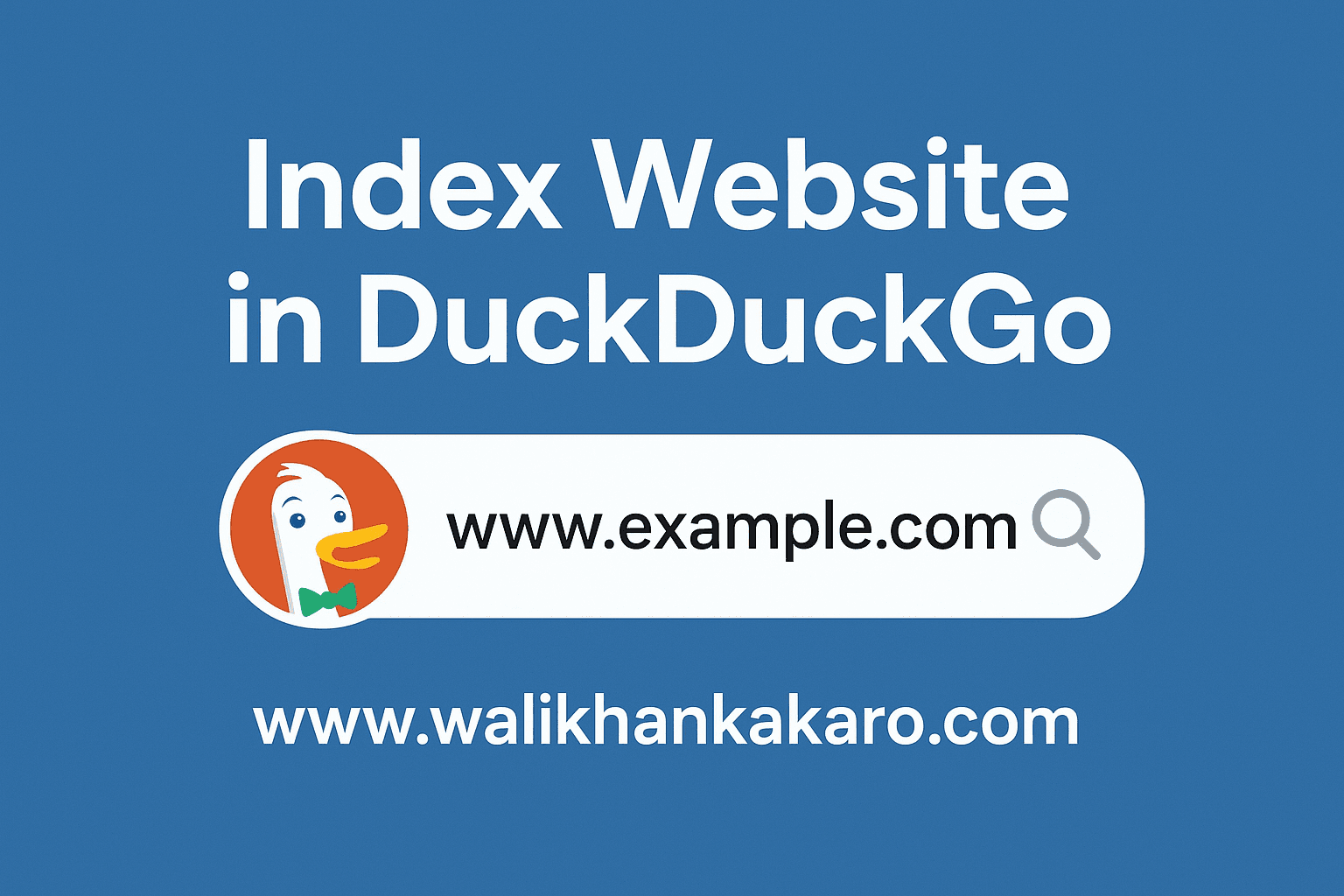 Index Website in DuckDuckGo