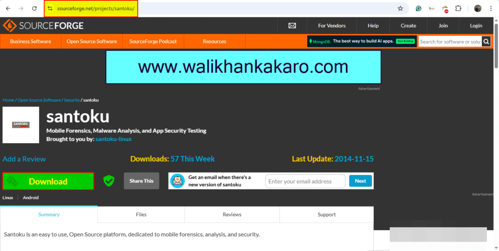 Santoku in the VirtualBox download 3 Santoku in the VirtualBox download 1