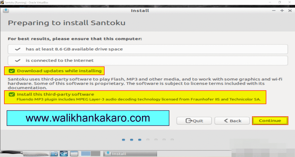 Santoku in the VirtualBox download 6 Santoku in the VirtualBox download 4