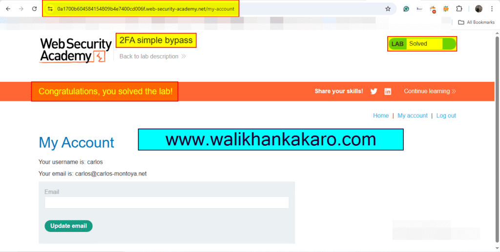 Lab 2FA simple bypass 11