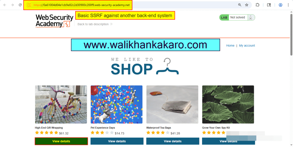 Basic SSRF against another back-end system 2