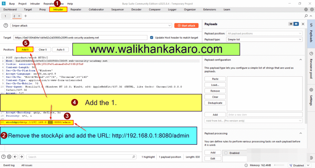 Basic SSRF against another back-end system 6