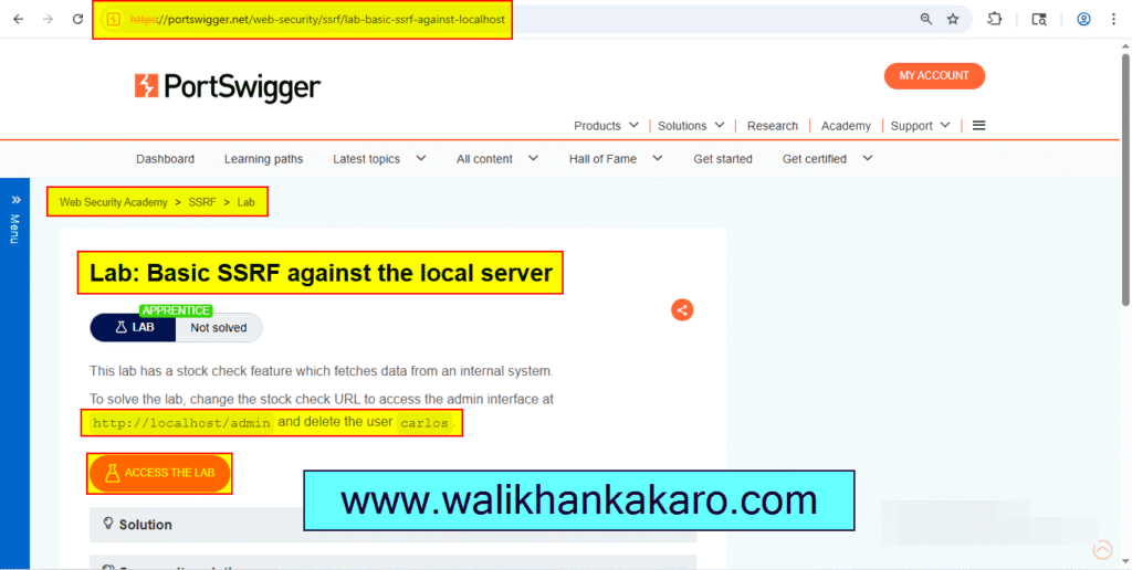 Basic SSRF against the local server 1