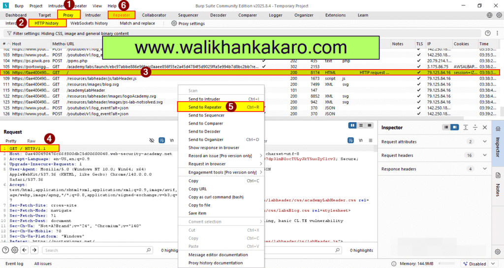 PortSwigger Labs 91 HTTP request smuggling, basic CL.TE vulnerability 2