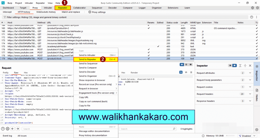 PortSwigger Labs 33 OS command injection simple case 5