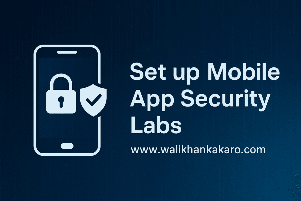 Set up the mobile app pentesting labs APK