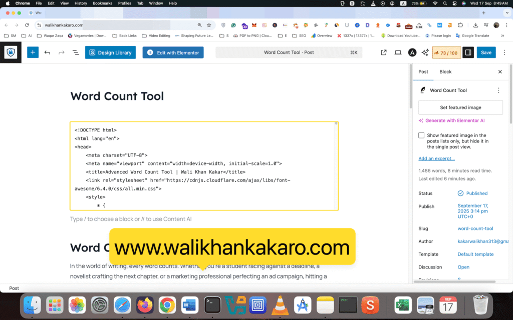 Create word count tool online 1