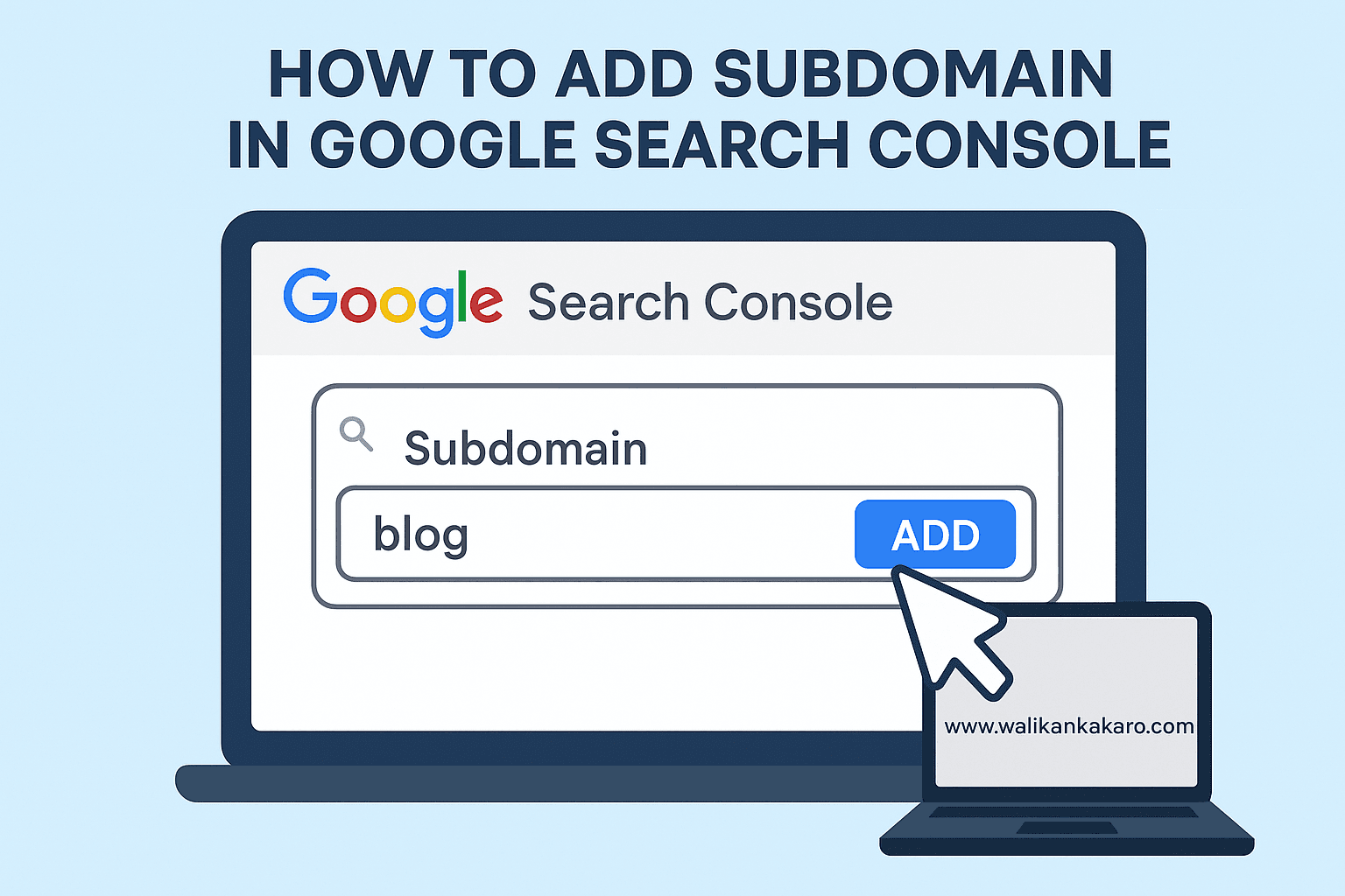 how to add subdomain in google search console