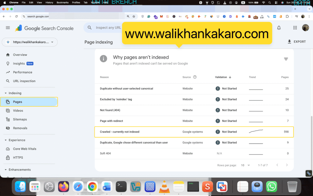 Crawled currently not indexed 1