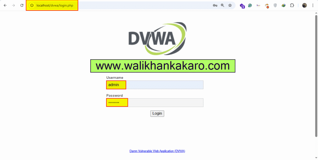 Damn Vulnerable Web Application 13