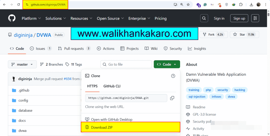 Damn Vulnerable Web Application 2