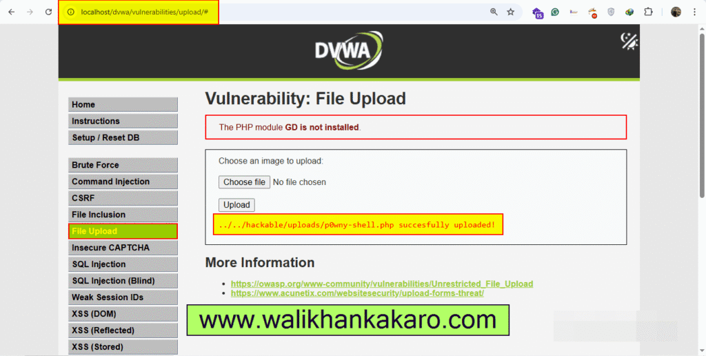 DVWA File Upload 6