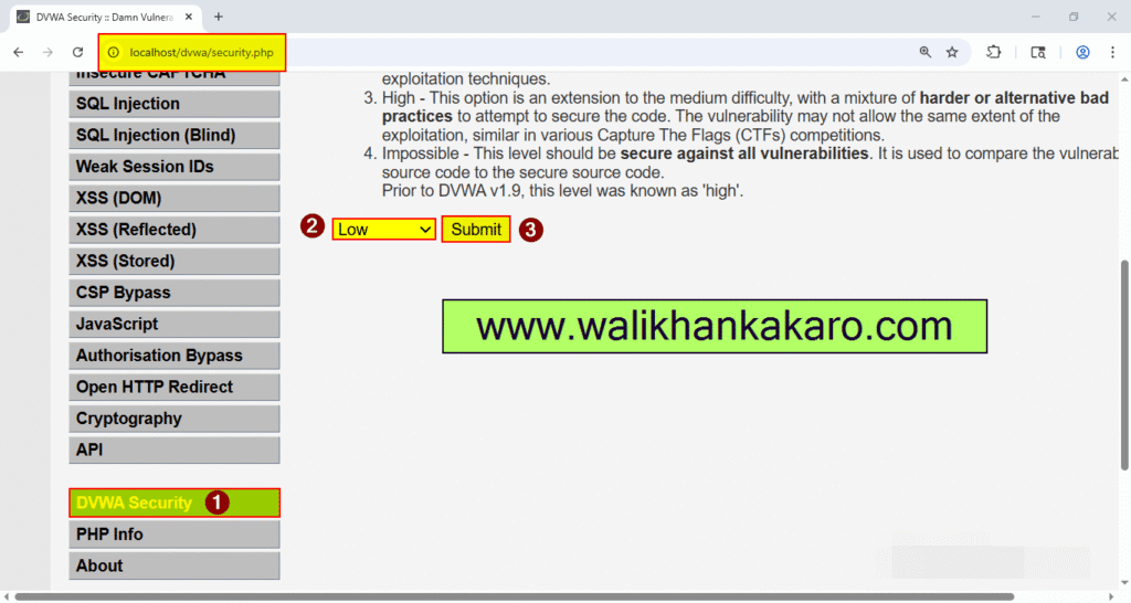 DVWA brute force attack 7