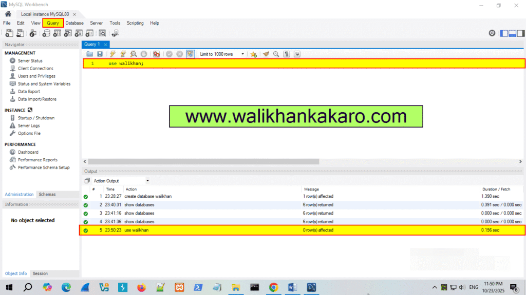 How to create a database with MySQL Workbench 3