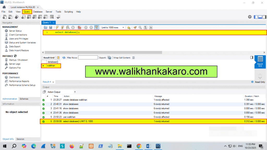 How to create a database with MySQL Workbench 4