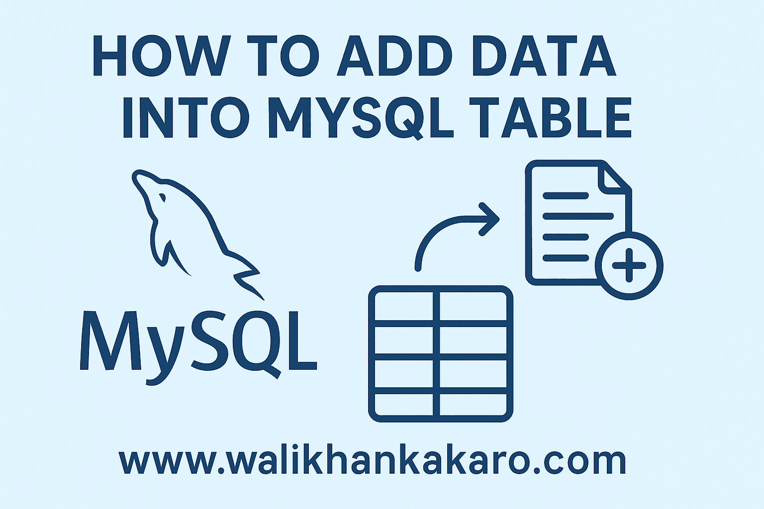 How to add data into mysql table