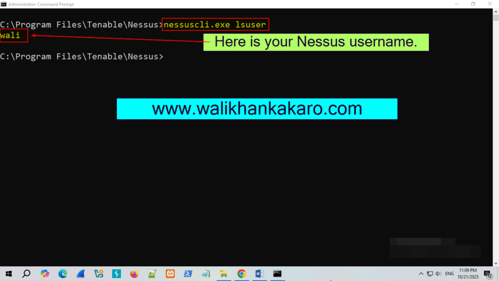 How to find Nessus username and password 5