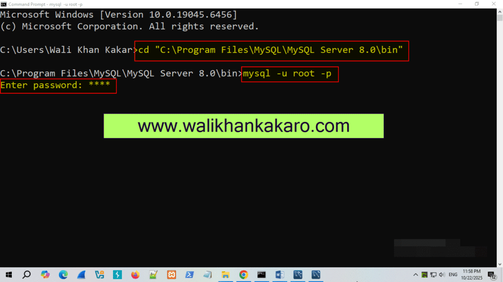 Install MySQL in Windows 9