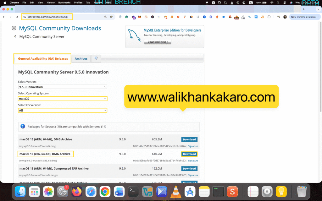 Install MySQL on MacBook 1