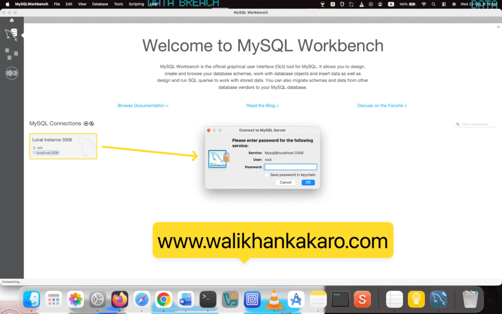 Install MySQL on MacBook 5