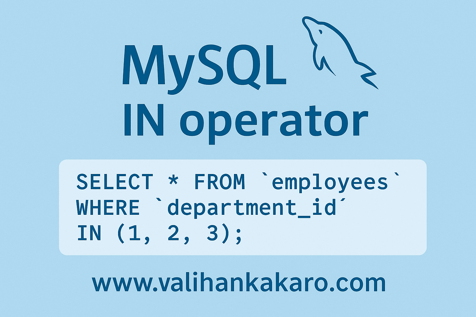 MySQL IN operator