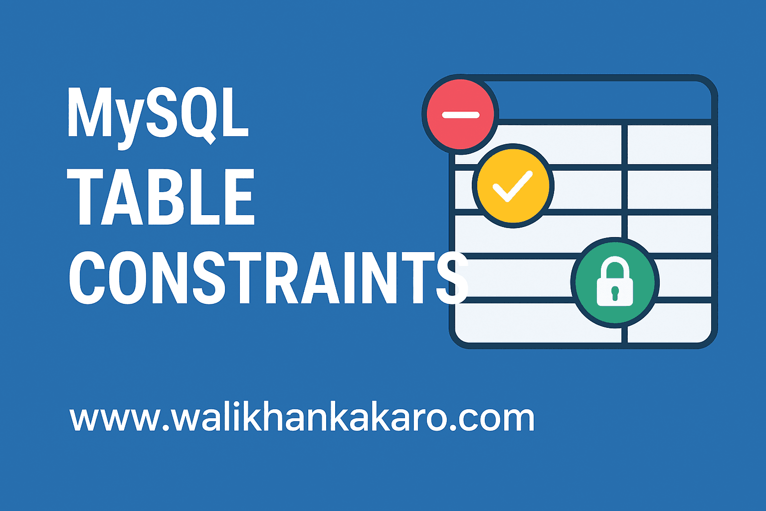 MySQL table constraints