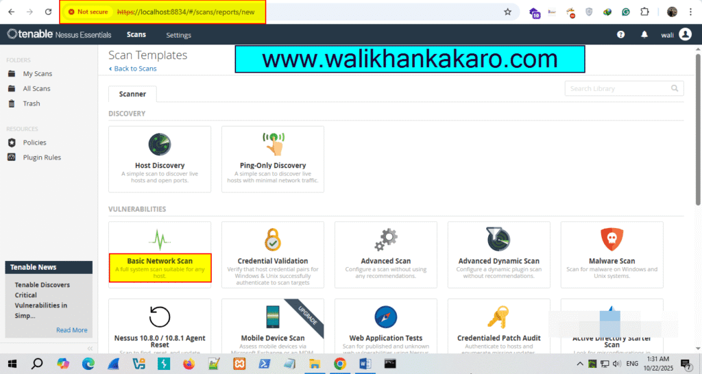 Nessus Vulnerability Assessment 3