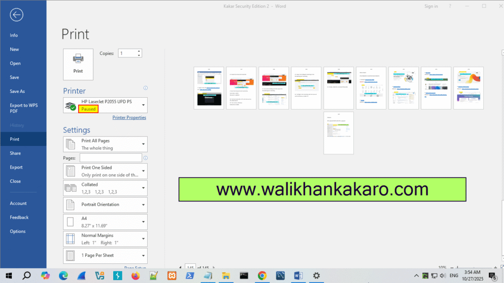 HP printer paused how to unpause 2