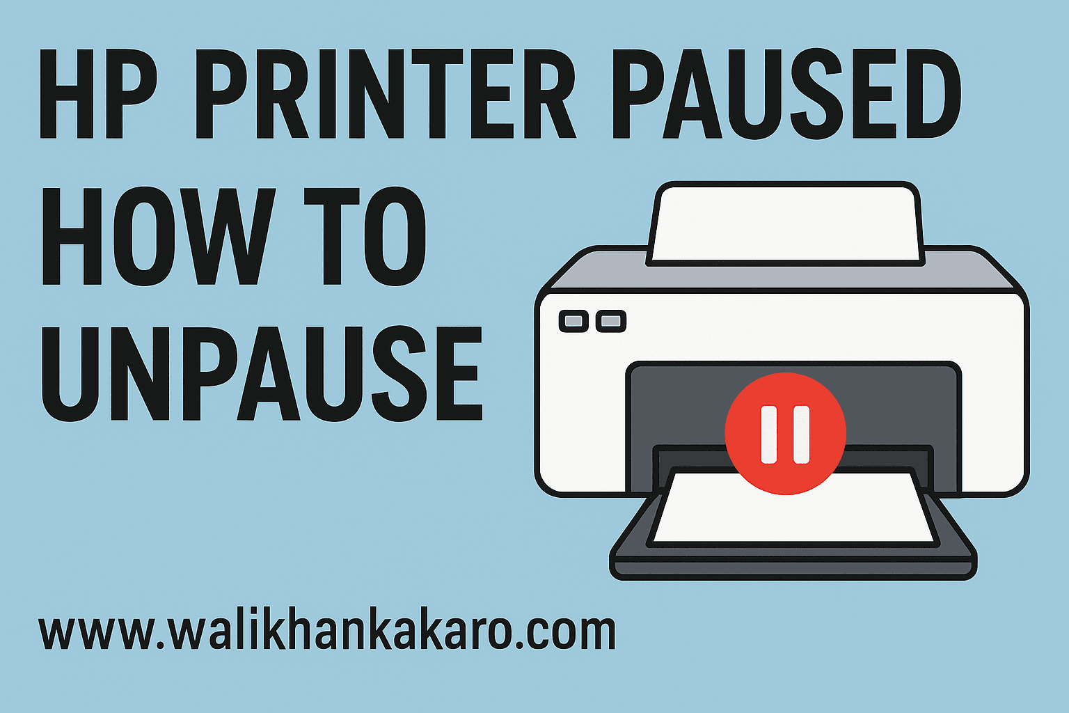 HP printer paused how to unpause